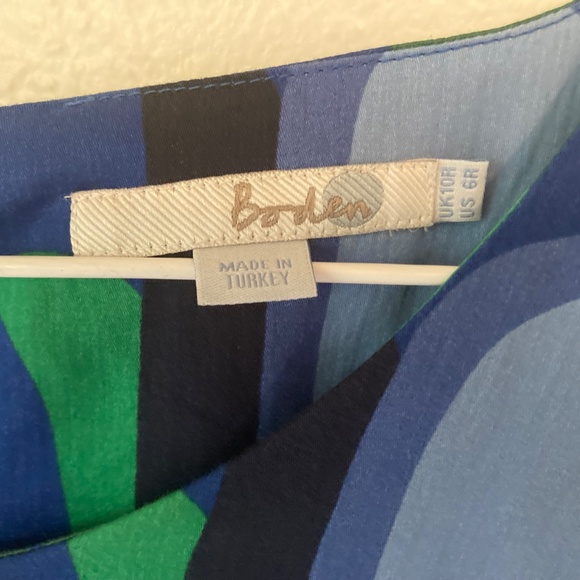 Boden blue shift dress with mod flowers, size 6 - Picture 4 of 9